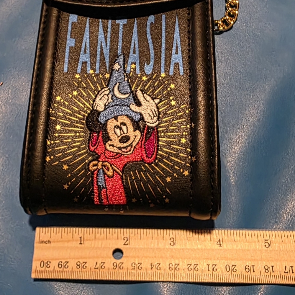 Disney Fantasia Black and Gold Phone Bag NWT - Picture 4 of 6